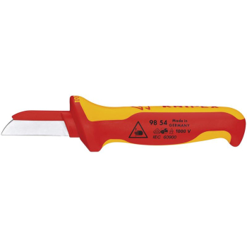 Draper 98 54 SB KNIPEX 98 54 SB VDE Cable Knife, Back of Blade Plastic Coated, 190mm - Code: 18872 - Pack Qty 1