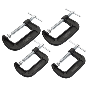 Draper GCLS4 Heavy Duty G-Clamp Set (4 Piece) - Code: 18992 - Pack Qty 1