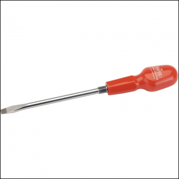 Draper 186B Plain Slot Flared Tip Cabinet Pattern Screwdriver, 8 x 150mm (Sold Loose) - Discontinued - Code: 19500 - Pack Qty 1