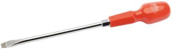 Draper 186B Plain Slot Flared Tip Cabinet Pattern Screwdriver, 9.5 x 200mm (Sold Loose) - Discontinued - Code: 19501 - Pack Qty 1