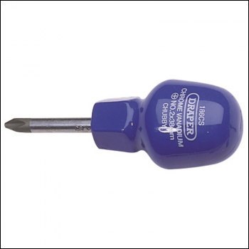 Draper 186CSB Cross Slot Cabinet Pattern Chubby Screwdriver, No.2 x 38mm (Sold Loose) - Discontinued - Code: 19503 - Pack Qty 1