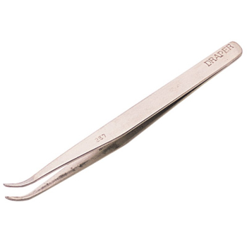 Draper T257 Fine Point Curved Tweezers, 120mm - Code: 19672 - Pack Qty 1