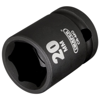 Draper 410MM Draper Hi-TORQ® Impact Socket, 1/2 inch  Sq. Dr., 20mm - Code: 20184 - Pack Qty 1