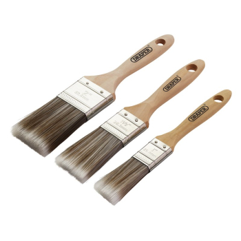 Draper PB-WOOD-3PC Wood Handle Paint Brush Set (3 Piece) - Code: 20439 - Pack Qty 1