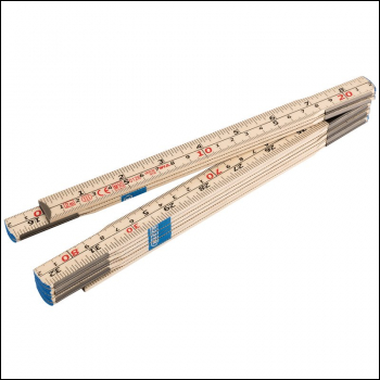 Draper FRW/III Folding Wood Rule, 2m - Code: 20703 - Pack Qty 1