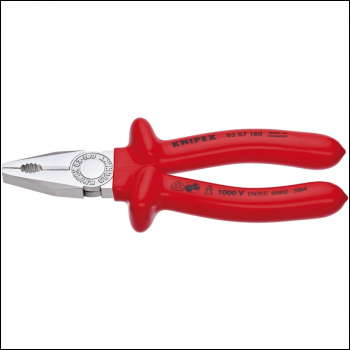 Draper 03 07 180 Knipex 03 07 180 Fully Insulated S Range Combination Pliers, 180mm - Code: 21452 - Pack Qty 1