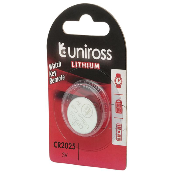 Draper U1CR2025 Uniross Lithium Coin Cell CR2025 Battery - Code: 21594 - Pack Qty 20