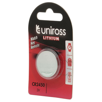 Draper U1CR2450 Uniross Lithium Coin Cell CR2450 Battery - Code: 21596 - Pack Qty 20