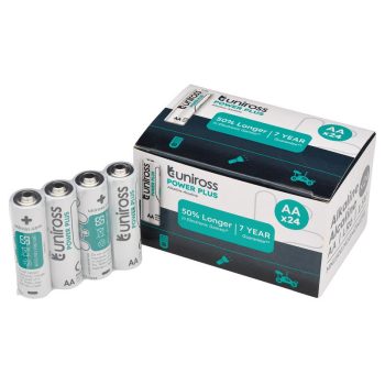 Draper UPPAABX24 Uniross LR6 AA Power Plus Alkaline Batteries (Pack of 24) - Code: 21607 - Pack Qty 6