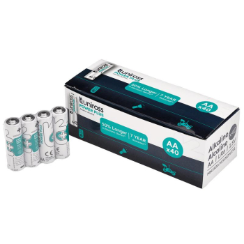 Draper UPPAABX40 Uniross LR6 AA Power Plus Alkaline Batteries (Pack of 40) - Code: 21609 - Pack Qty 1