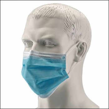 Draper MFM/50 Single Use Medical Face Masks (Pack of 50) - Code: 21657 - Pack Qty 1