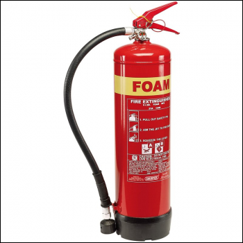 Draper FIRE4B Foam Fire Extinguisher, 6L - Code: 21674 - Pack Qty 1