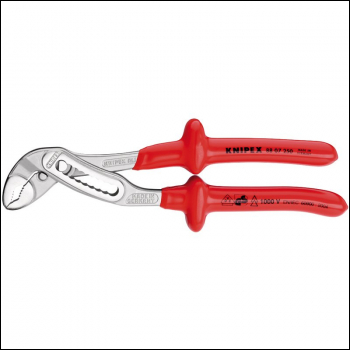 Draper 88 07 250 Knipex Alligator® 88 07 250 Fully Insulated Waterpump Pliers, 250mm - Code: 21923 - Pack Qty 1