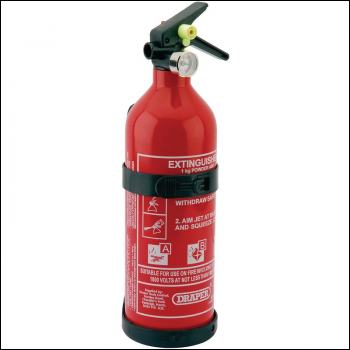 Draper FIRE1B Dry Powder Fire Extinguisher, 1kg - Code: 22185 - Pack Qty 1