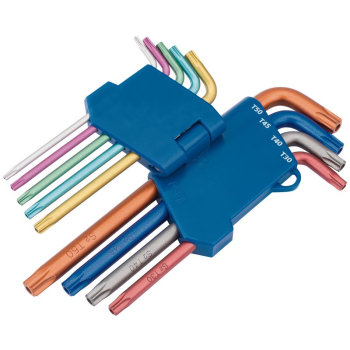 Draper TXT9/C Draper TX-STAR® Security Coloured Key Set (9 Piece) - Discontinued - Code: 22204 - Pack Qty 1