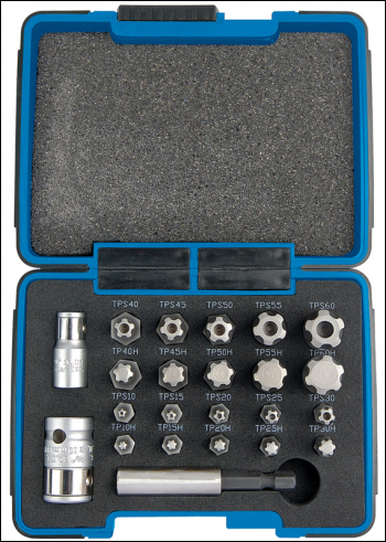 Draper TXP23/KIT Draper TX-STAR® 1/4, Plus Bit Set, 3/8 inch  Sq. Dr. (23 Piece) - Code: 23241 - Pack Qty 1