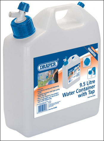 Draper PWB9.5 Water Container with Tap, 9.5L - Code: 23246 - Pack Qty 1
