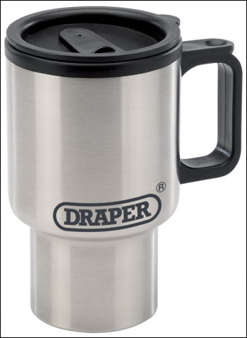 DRAPER Stainless Steel Mug, 400ml - Pack Qty 1 - Code: 23508