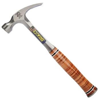 Estwing E20S Straight Claw Hammer with Leather Grip, 20oz/560g - E20S - Code: 23514 - Pack Qty 1