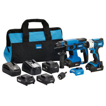 Draper PTKD20K5 D20 20V Impact Driver and SDS+ Drill Kit - Code: 24021 - Pack Qty 1