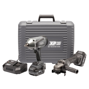 Draper PTKIWGK2 XP20 20V Cordless Grinder and 1/2 inch  Impact Wrench Kit - Code: 24047 - Pack Qty 1
