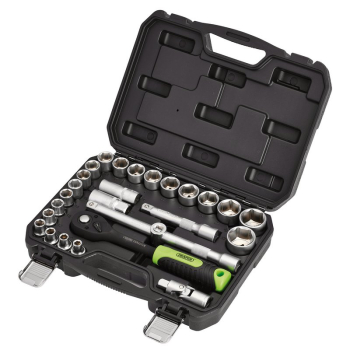 Draper 1/2SS27 Draper HI-TORQ® Metric Socket Set, 1/2 inch  Sq. Dr. (27 Piece) - Code: 24234 - Pack Qty 1
