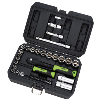 Draper MIXSS48 Draper HI-TORQ® Metric Socket and Bit Set, 1/4 inch  and 3/8 inch  Sq. Dr. (48 Piece) - Code: 24235 - Pack Qty 1