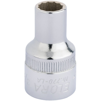 Draper 770-LA 3/8 Elora Bi-Hexagon Socket, 1/2 inch  Sq. Dr., 3/8 inch  - Code: 24335 - Pack Qty 1