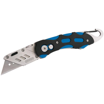 Draper FTKC Folding Trimming Knife with Belt Clip, Blue - Code: 24383 - Pack Qty 1