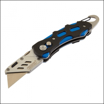 Draper FTKC Folding Trimming Knife with Belt Clip, Blue - Code: 24383 - Pack Qty 1