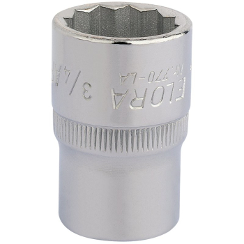 Draper 770-LA 3/4 Elora Bi-Hexagon Socket, 1/2 inch  Sq. Dr., 3/4 inch  - Code: 24418 - Pack Qty 1