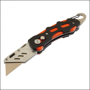 Draper FTKC/OG Folding Trimming Knife with Belt Clip, Green/Orange - Code: 24424 - Pack Qty 12