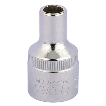 Draper 770-LM  8 Elora Bi-Hexagon Socket, 1/2 inch  Sq. Dr., 8mm - Code: 24533 - Pack Qty 1