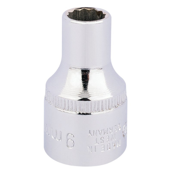 Draper 770-LM  9 Elora Bi-Hexagon Socket, 1/2 inch  Sq. Dr., 9mm - Code: 24541 - Pack Qty 1