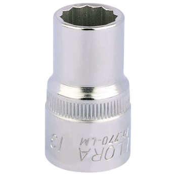 Draper 770-LM 13 Elora Bi-Hexagon Socket, 1/2 inch  Sq. Dr., 13mm - Code: 24583 - Pack Qty 1
