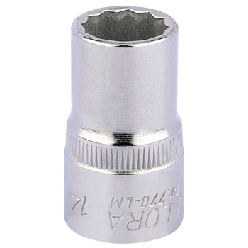 Draper 770-LM 14 Elora Bi-Hexagon Socket, 1/2 inch  Sq. Dr., 14mm - Code: 24591 - Pack Qty 1