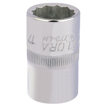Draper 770-LM 17 Elora Bi-Hexagon Socket, 1/2 inch  Sq. Dr., 17mm - Code: 24624 - Pack Qty 1