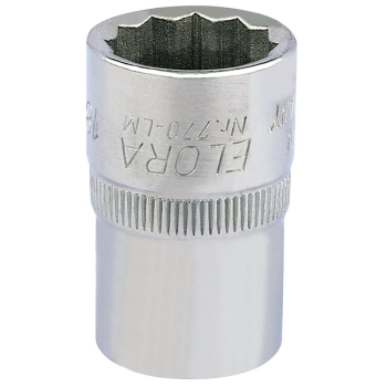 Draper 770-LM 18 Elora Bi-Hexagon Socket, 1/2 inch  Sq. Dr., 18mm - Code: 24632 - Pack Qty 1