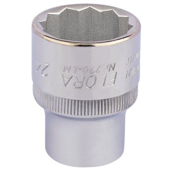 Draper 770-LM 24 Elora Bi-Hexagon Socket, 1/2 inch  Sq. Dr., 24mm - Code: 24690 - Pack Qty 1