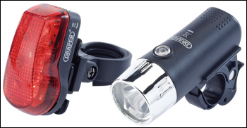 DRAPER LED Bicycle Light Set (5x AAA Batteries Required) - Pack Qty 1 - Code: 24815