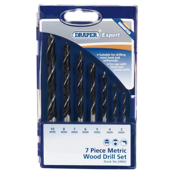 Draper DS7WA WOOD DRILL SET 3-10MM 7PC - Code: 24902 - Pack Qty 1