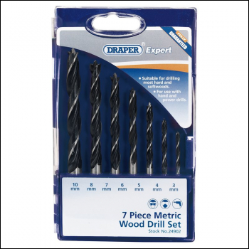 Draper DS7WA Metric Wood Drill Set (7 Piece) - Code: 24902 - Pack Qty 1