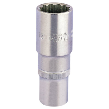 Draper 770-LT 21 Elora Deep Bi-Hexagon Socket, 1/2 inch  Sq. Dr., 21mm - Code: 25135 - Pack Qty 1