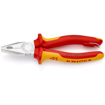 Draper 03 06 180 T BK KNIPEX 03 06 180 T BK Combination Pliers, 180mm - Code: 25157 - Pack Qty 1
