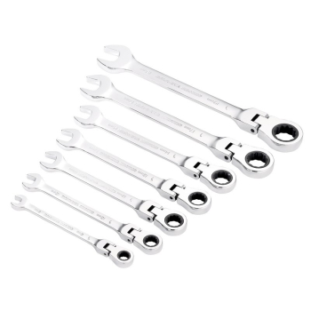 Draper 8230FMM/7 Draper HI-TORQ® Metric Flexible Head Ratcheting Combination Spanner Set (7 Piece) - Code: 25396 - Pack Qty 1