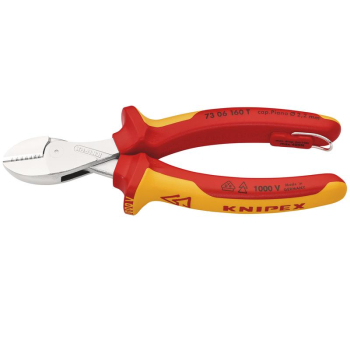 Draper 73 06 160 T BK KNIPEX 73 06 160 T BK X-Cut® VDE Compact Diagonal Cutter, 160mm - Code: 25610 - Pack Qty 1