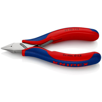 Draper 77 72 115 SB KNIPEX 77 72 115 SB Electronics Diagonal Cutter, 115mm (self-service card/blister) - Code: 25635 - Pack Qty 1