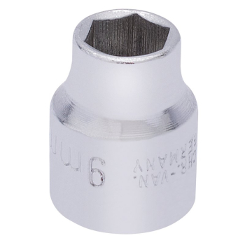 Draper 871-M 9 Elora Hexagon Socket, 3/8 inch  Sq. Dr., 9mm - Code: 25854 - Pack Qty 1