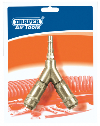 Draper A6103 PACKED PCL Twin Standard Coupling, 2 x Male Couplings, 1 x Tailpiece - Code: 25855 - Pack Qty 1