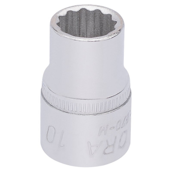 Draper 870-M 10 Elora Bi-Hexagon Socket, 3/8 inch  Sq. Dr., 10mm - Code: 25862 - Pack Qty 1